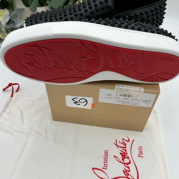 Men\'s Christian Louboutin roller boat slip on sneakers size 44 made in Italy main image 8